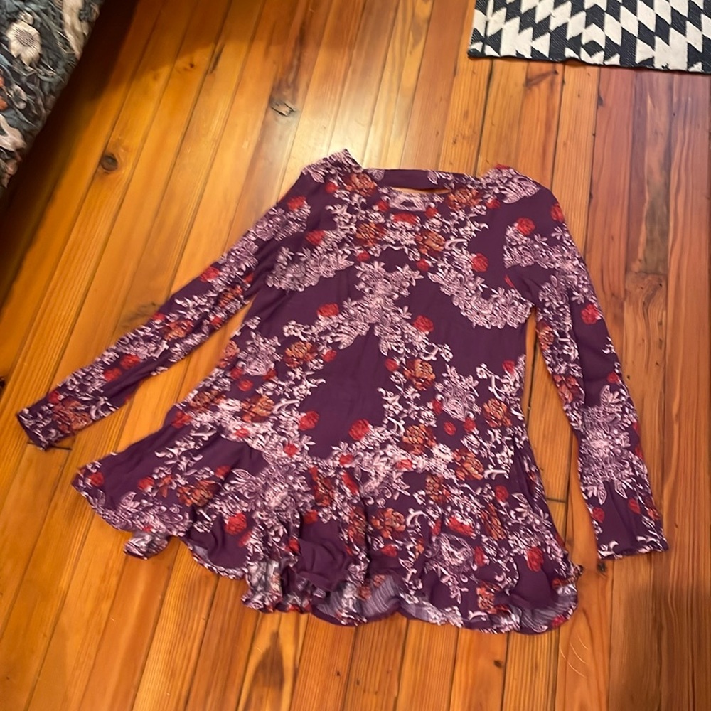 Free People long sleeve boho tunic dress